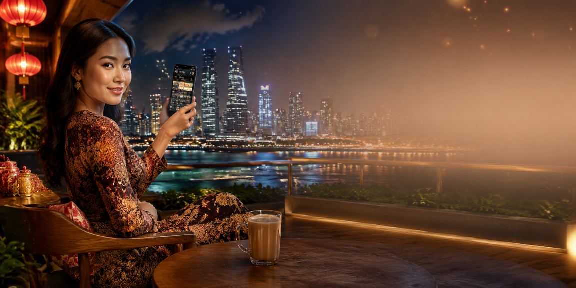 Pemain dari Johor bermain jackpot slot melalui telefon mudah alih dengan gaya batik